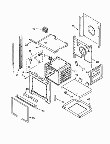 Oven Diagram and Parts List for RS610PXHW1  Whirlpool Range
