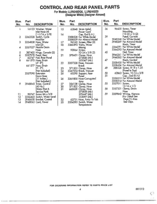 Controls And Rear Panel Page 2 Diagram and Parts List for LLR9245DQO  Whirlpool Washer