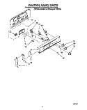 CONTROL PANEL Diagram and Parts List for RF314BXBN0  Whirlpool Range