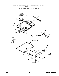 Main Top Diagram and Parts List for F8957*0  Roper Range