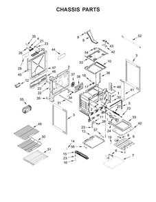 Chassis Parts Diagram and Parts List for KSDG950ESS0  KitchenAid Range