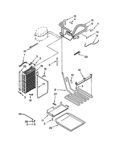 Lower Unit And Tube Diagram and Parts List for KSSS36QJS00  KitchenAid Refrigerator