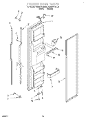 FREEZER DOOR Diagram and Parts List for KSUS27QDAL02  KitchenAid Refrigerator
