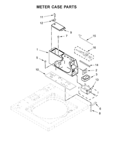 Meter Case Parts Diagram and Parts List for CAE2745FQ0  Whirlpool Washer