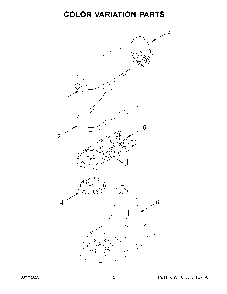 Color Variation Parts Diagram and Parts List for KSM150PSHER5  KitchenAid Mixer