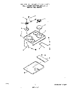Main Top Diagram and Parts List for 2384*0A  Roper Range