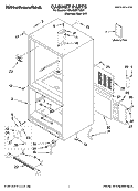 CABINET PARTS Diagram and Parts List for KBLS22KTSS01  KitchenAid Refrigerator