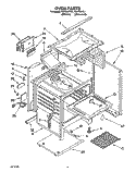 OVEN Diagram and Parts List for FGP325YW1  Roper Range
