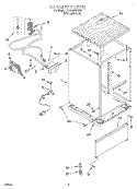 CABINET Diagram and Parts List for DP840DWGX0  Whirlpool Dishwasher
