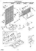 UNIT Diagram and Parts List for RT14HDYBL00  Roper Refrigerator