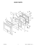 DOOR PARTS Diagram and Parts List for KERS208XSS3  KitchenAid Range
