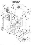 CABINET PARTS Diagram and Parts List for EED4300SQ0  Estate Dryer