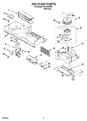 AIR FLOW PARTS Diagram and Parts List for GH4155XPS0  Whirlpool Microwave