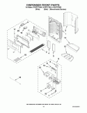 Part Location Diagram of W10334807 Whirlpool Dispenser Actuator Pad - Black