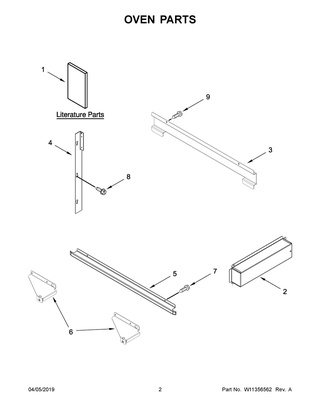 Oven Parts Diagram and Parts List for KMBP107EBS02  Whirlpool Microwave