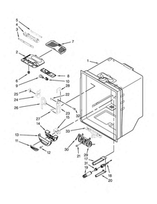 Refrigerator Liner Parts Diagram and Parts List for 10672009015  Kenmore Refrigerator