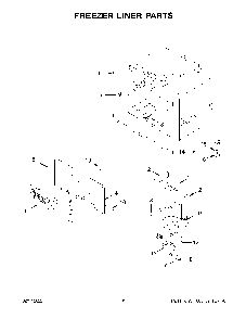 Freezer Liner Parts Diagram and Parts List for KRFF507HWH03  KitchenAid Refrigerator