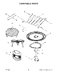 Turntable Parts Diagram and Parts List for KMHC319LBS00  KitchenAid Microwave