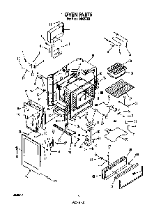 Oven Diagram and Parts List for N9257*0  Roper Range