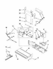 Unit Parts Diagram and Parts List for 59679542015  Kenmore Refrigerator