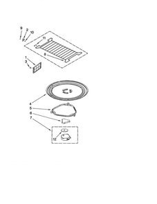 Turntable Diagram and Parts List for YMH2175XSQ4  Whirlpool Microwave