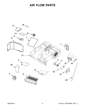05 - AIR FLOW PARTS Diagram and Parts List for YWMH53520CE0  Whirlpool Microwave