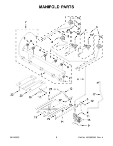 Manifold Parts Diagram and Parts List for WFG550S0LV5  Whirlpool Range