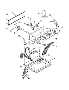 Top And Console Parts Diagram and Parts List for 110C71492310  Kenmore Dryer