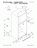 CABINET PARTS Diagram and Parts List for K9TREFFWMS00  KitchenAid Refrigerator