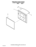FREEZER DOOR PARTS Diagram and Parts List for KFCS22EVBL5  KitchenAid Refrigerator