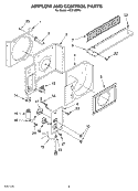 AIRFLOW AND CONTROL PARTS Diagram and Parts List for ACU102PK1  Whirlpool Air Conditioner