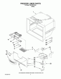 FREEZER LINER PARTS Diagram and Parts List for GB2225PEKW3  Whirlpool Refrigerator