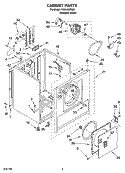 CABINET PARTS Diagram and Parts List for EED4100SQ0  Estate Dryer