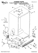 CABINET PARTS Diagram and Parts List for ES5LHAXSQ00  Whirlpool Refrigerator