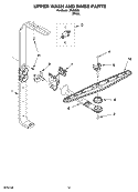 UPPER WASH AND RINSE PARTS Diagram and Parts List for IPU98662  Inglis Dishwasher