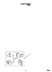 Optional Parts 1 Diagram and Parts List for CSP2761EW1  Whirlpool Dryer