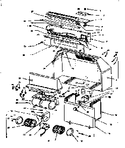 Ductless Range Hood Diagram and Parts List for 1555456740  Kenmore Range Hood