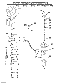 MOTOR AND ICE CONTAINER PARTS Diagram and Parts List for GS2SHAXNB02  Whirlpool Refrigerator