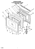 DOOR PARTS Diagram and Parts List for GS470LEMB4  Whirlpool Range