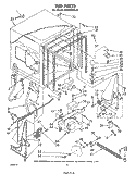 TUB , LITERATURE AND OPTIONAL Diagram and Parts List for DU8903XL0  Whirlpool Dishwasher
