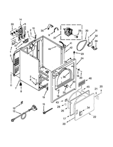 Cabinet Parts Diagram and Parts List for 110C61182011  Kenmore Dryer