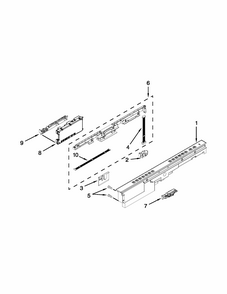 Control Panel And Latch Parts Diagram and Parts List for 66515693K211  Kenmore Dishwasher