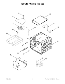 06 - Oven Parts (18 In) Diagram and Parts List for KFGC558JMB07  Whirlpool Range