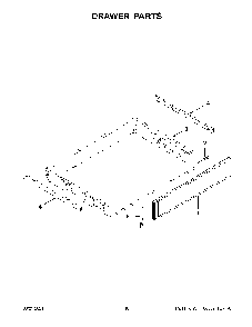 Drawer Parts Diagram and Parts List for KFEG500ESS4  KitchenAid Range