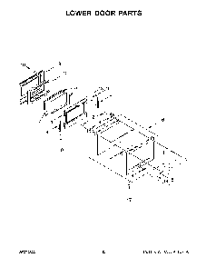 Lower Door Parts Diagram and Parts List for KFDD500ESS10  KitchenAid Range