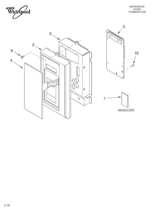 Control Panel/literature Diagram and Parts List for MH6150XHB1  Whirlpool Microwave