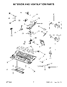 Interior And Ventilation Parts Diagram and Parts List for KMHP519ESS06  KitchenAid Microwave