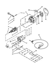 Motor And Control Unit Parts Diagram and Parts List for 9KSM160FGBU0  KitchenAid Mixer