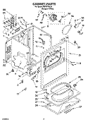 CABINET PARTS Diagram and Parts List for KEYS710LQ1  KitchenAid Dryer