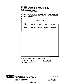 Front Cover Diagram and Parts List for 2735*0A  Roper Range